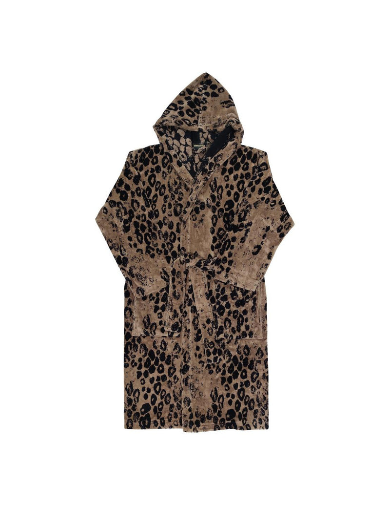 Accappatoio Roberto Cavalli in spugna stampa GIAGUARO con cappuccio