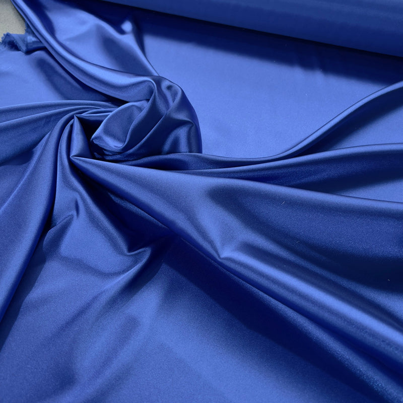 Satin poliestere Blu reale - Diffusione Tessuti