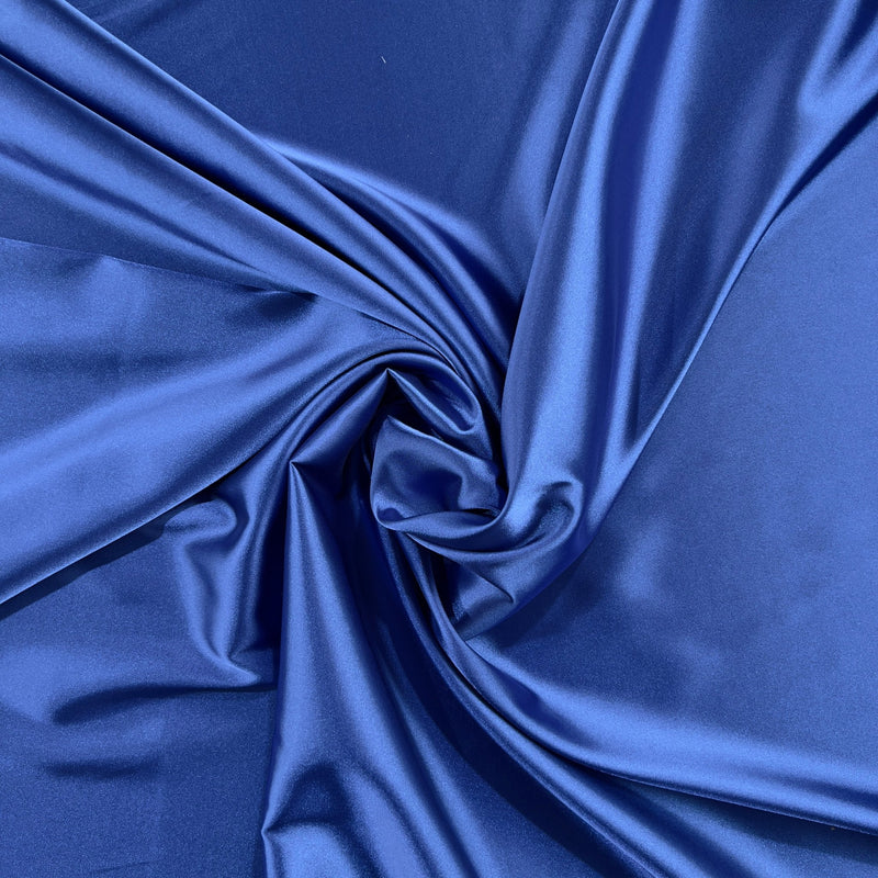 Satin poliestere Blu reale - Diffusione Tessuti