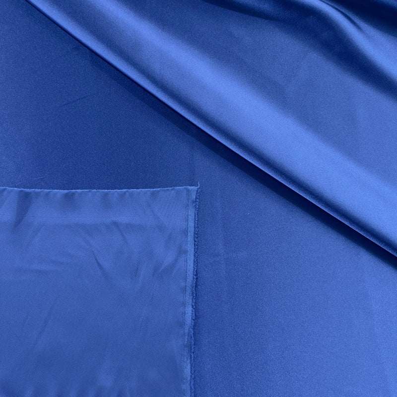 Satin poliestere Blu reale - Diffusione Tessuti