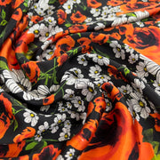 Seta alta moda motivo prato fiorito - Diffusione Tessuti