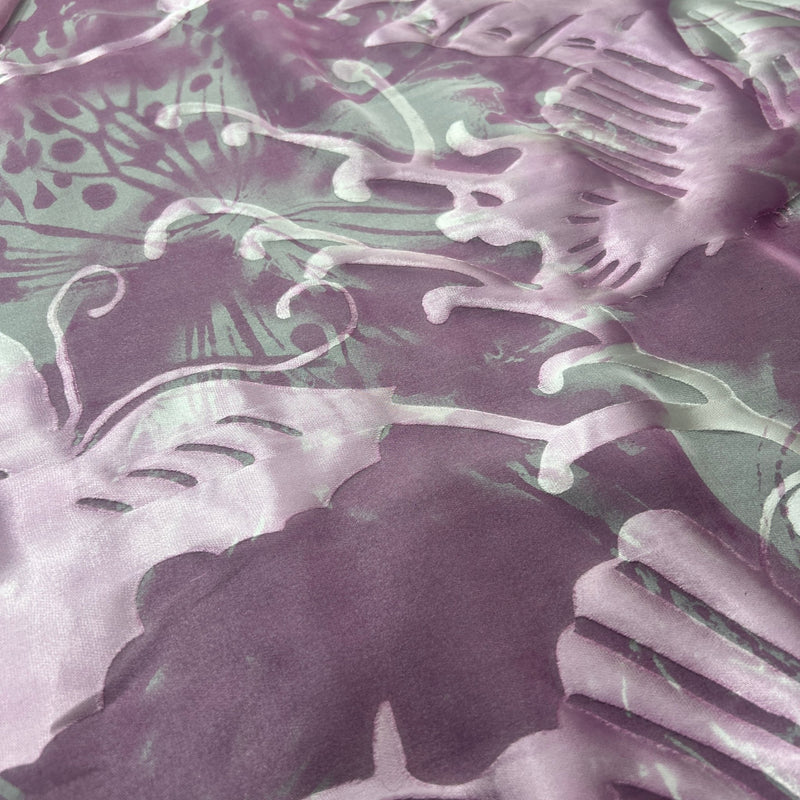 Seta Devoré Fantasia Animalier su Fondo Rosa - Diffusione Tessuti