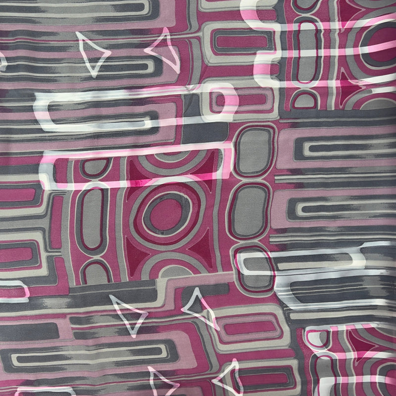 Seta Devore fantasia onde geometriche - Diffusione Tessuti