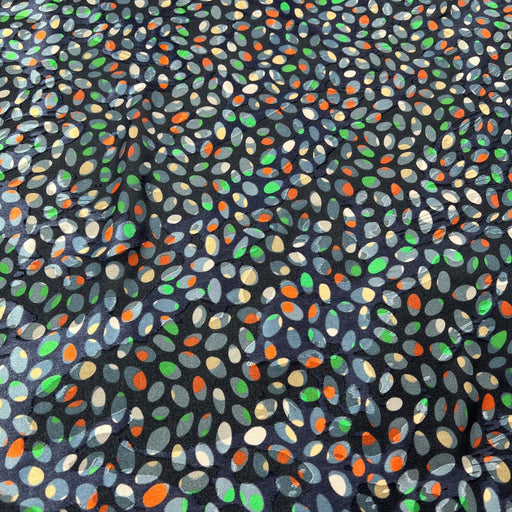 Seta Devoré Fantasia Pois Multicolor - Diffusione Tessuti