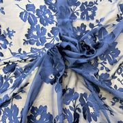 Seta Devore ramato in blu - Diffusione Tessuti