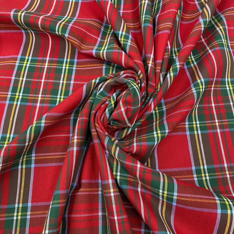 Tartan scozzese rosso motivo grande - Diffusione Tessuti