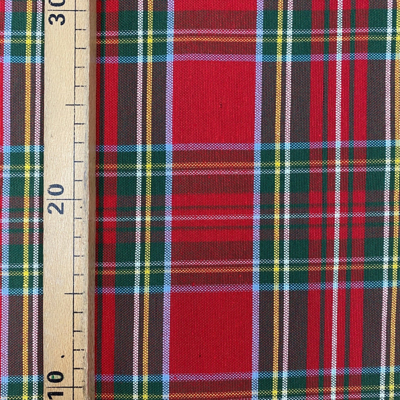 Tartan scozzese rosso motivo grande - Diffusione Tessuti