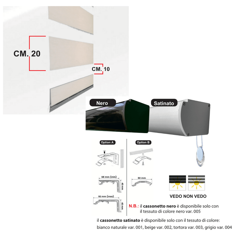 Tenda a rullo professional barrè (fascia 20 cm) - Diffusione Tessuti