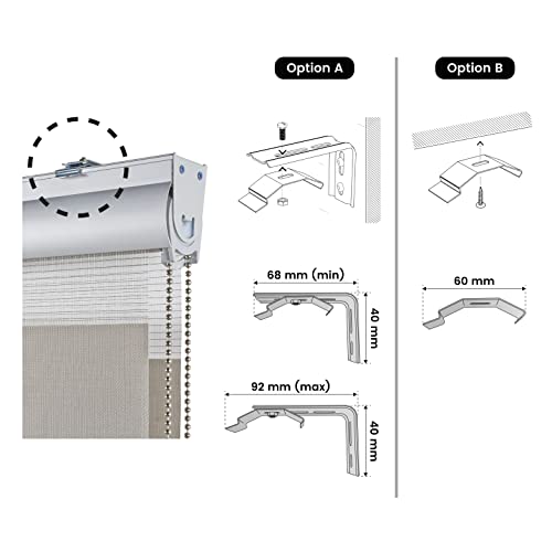 Tenda a Rullo Vedo Non Vedo (Fascia 7 cm) cassetto nero - Diffusione Tessuti