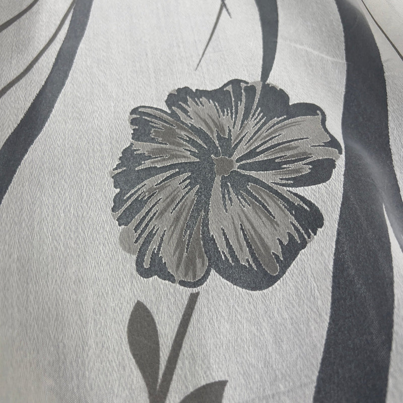 Tenda Devoré in Poliestere Fantasia Fiori e Steli (H 290 - 300 cm Piombata) - Diffusione Tessuti