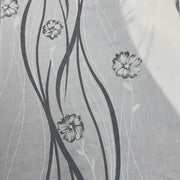 Tenda Devoré in Poliestere Fantasia Fiori e Steli (H 290 - 300 cm Piombata) - Diffusione Tessuti