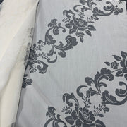 Tenda Devoré in Poliestere Piombata Fantasia Barocca Floreale (H 290 - 300 cm) - Diffusione Tessuti