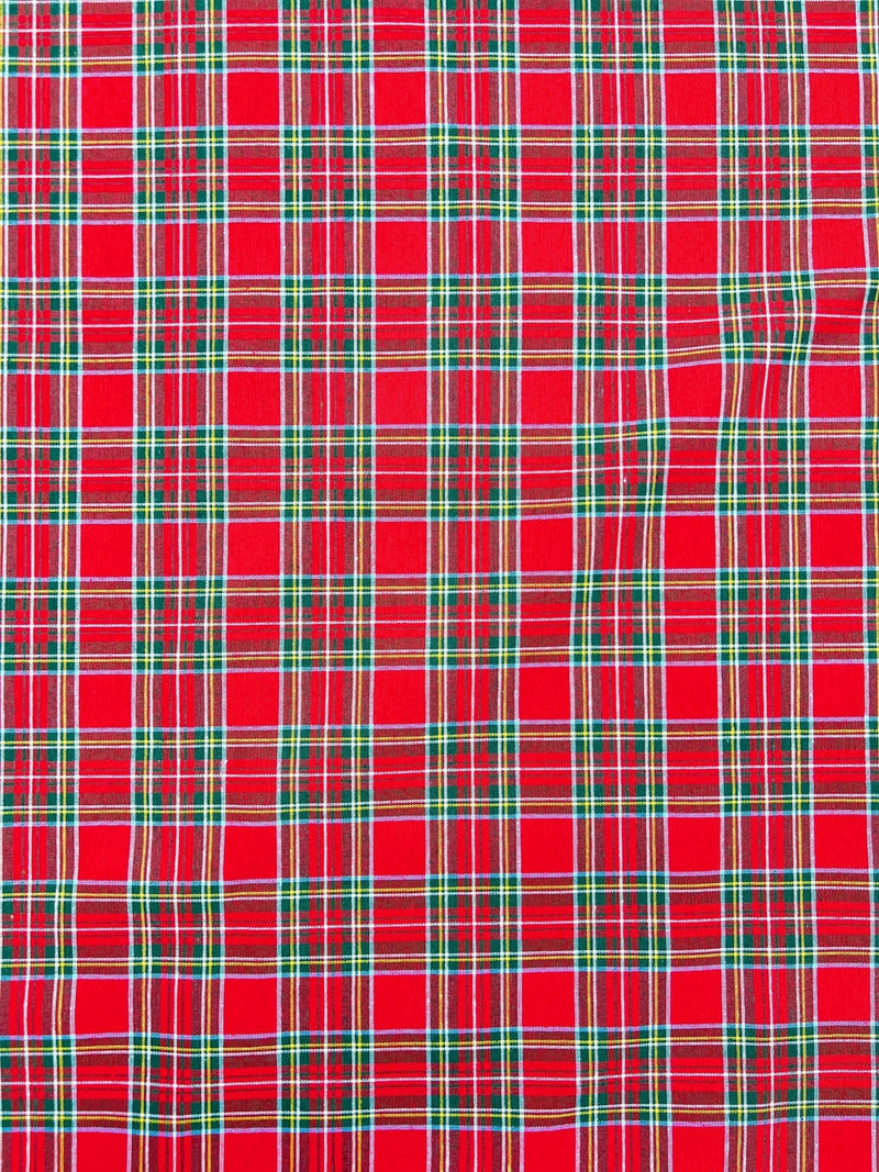 Tessuto Tartan Scozzese Rosso a Motivo Piccolo - Diffusione Tessuti