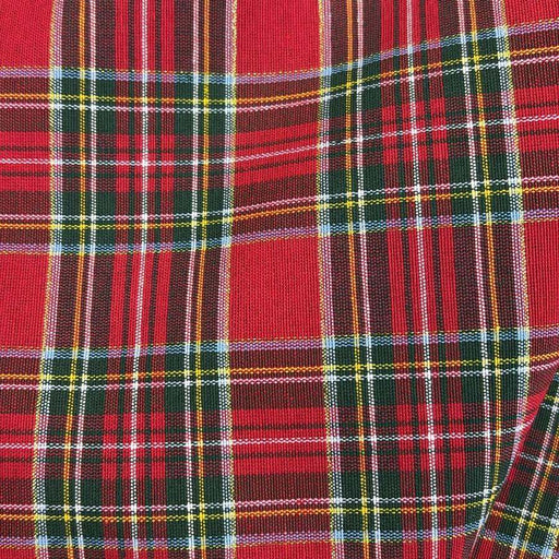 Tessuto Tartan Scozzese Rosso a Motivo Piccolo Dorato - Diffusione Tessuti