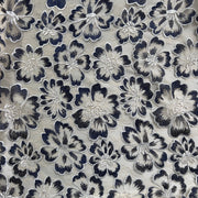 Tulle con fiori di ciliegio ricamato - Diffusione Tessuti